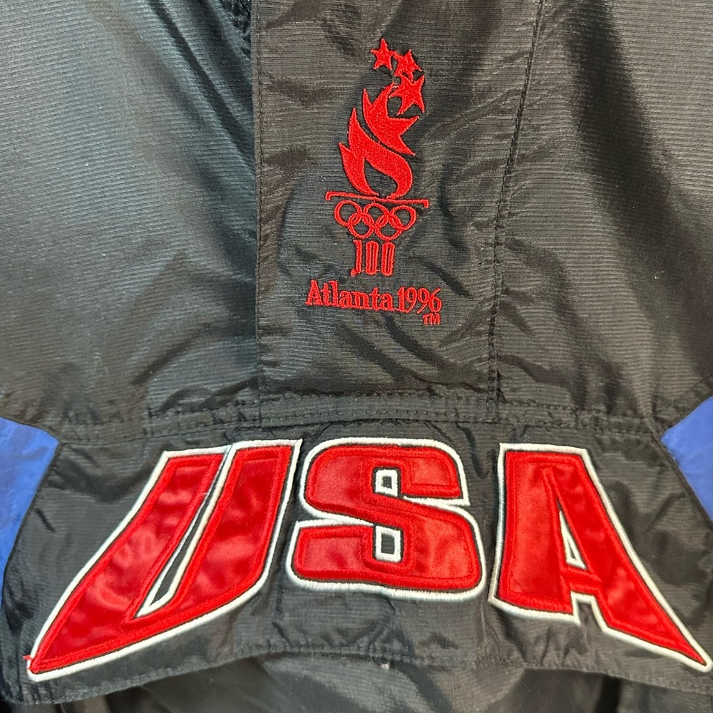 Starter Atlanta 1996 Olympic Games USA 1/2 Zip Windbreaker Jacket Size M - Picture 4 of 15